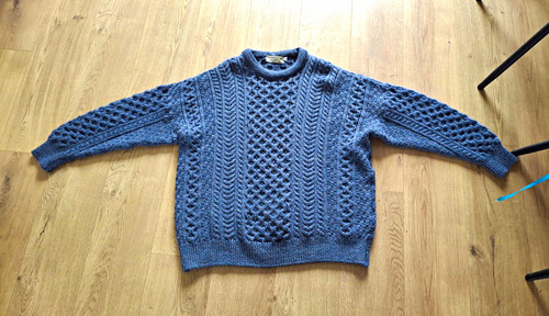 Irish woollen jumper blue - irish,