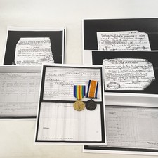 WW1 Medal Pair Discharged