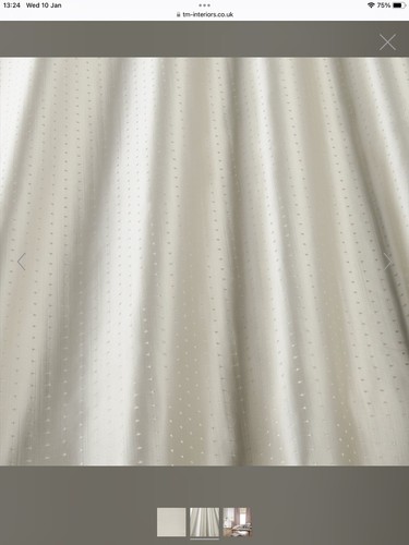 Cream spotty jacquard curtain - cream,