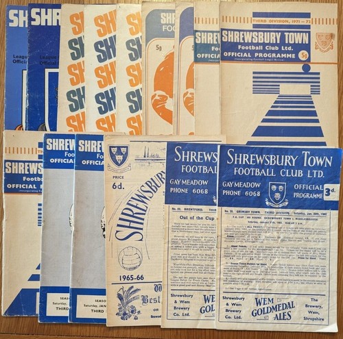 Shrewsbury town programmes - shrewsbury,