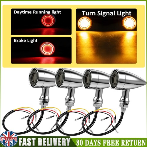 Motorcycle bullet led chrome - led,
