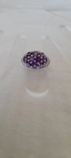 Cluster amethyst ring - cluster, in