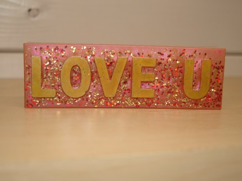 Love word slab sign - word,