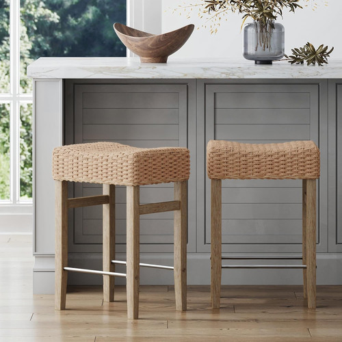 Bohemian rattan bar - bar, stools