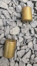 Pair of Antique Hammered Brass