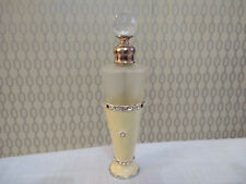 Small Perfume Bottle Empty Glass Enameled Metal Bejewelled Thin Perfume Bottle
