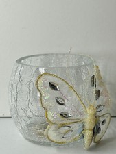 Small Clear Crackle Glass