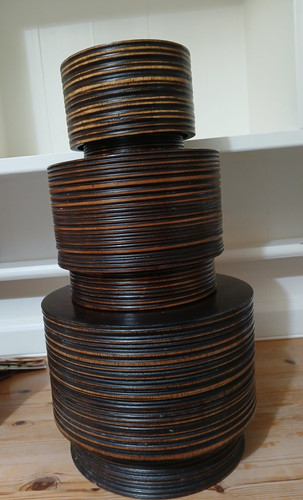 Set wooden cylindical - of, 3