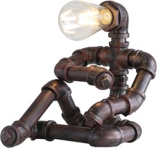 Steampunk robot table lamp - steampunk,