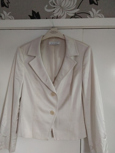 Planet cream satin jacket - planet,
