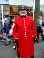 Men’s 18th Century Red Wool  Napoleonic Historical Reenactment Costume Coat