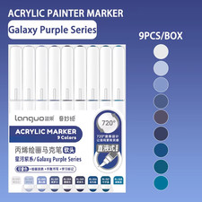 Languo 9Pcs Soft Brush Acrylic