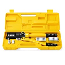 16 Ton Hydraulic Crimper Portable Compression Pliers With 11 Dies
