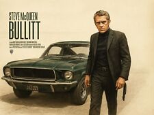 BULLITT 1968 QUAD POSTER PRINT  30X40" Steve McQueen FREE P&P Robert Vaughn