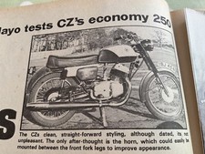 CZ 250 TEST  MOTORCYCLE MAGAZINE ARTICLE.