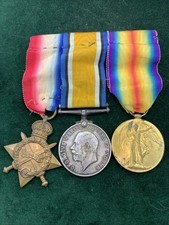 1914-15 WW1 Medal Trio Samuel