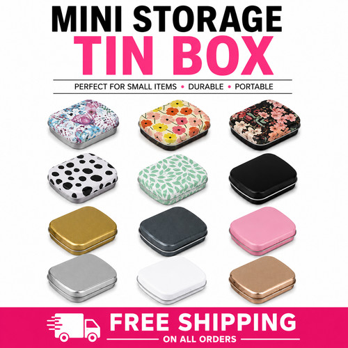 Small metal tin storage - small,