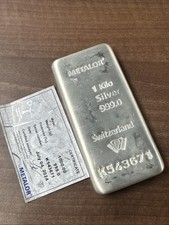 1KG Silver Metalor bar - Minted In 2024 With Certificate