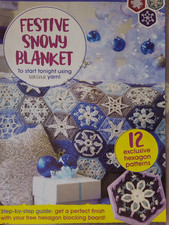 Crochet pattern booklet of a festive snowflake blanket
