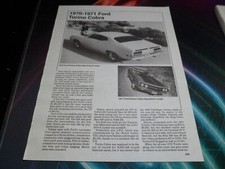 Original 1970-1971 Ford Torino Cobra & 1970-1/2 Falcon Torino 429-CJ write-up