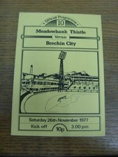 26/11/1977 Meadowbank Thistle
