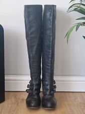 Chloe High Black Leather Boots. UK7 EU40