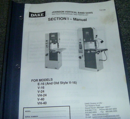 Dake johnson vh 40 - dake, v-40