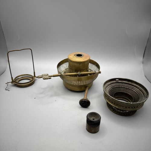 Antique brass oil lamp - brass,