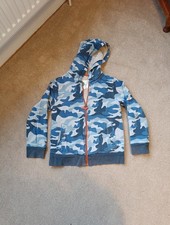 Mini Boden Camo Hoodie With fleece Inside Age 8-9