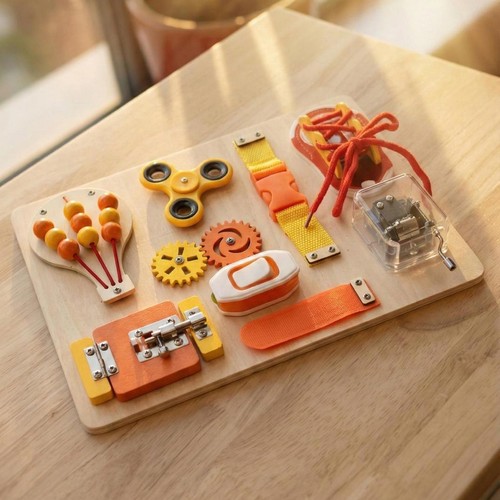 Wooden busy board - wooden,