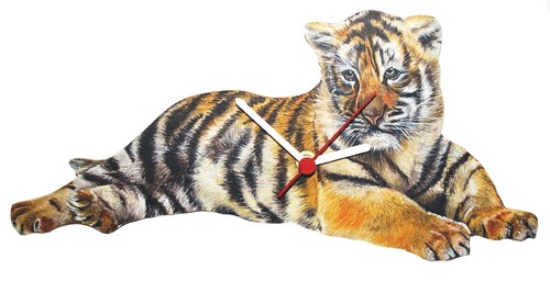 Tiger cub clock - -,