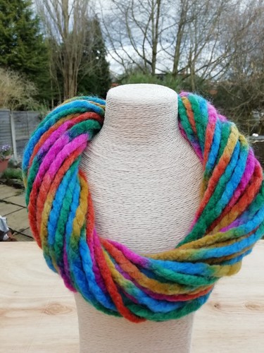 Textile necklace yarn scarf - textile,