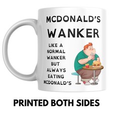 MCDONALD'S WANKER MUG Rude