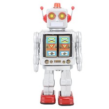 (Silver)Metal Tin Robot Toy