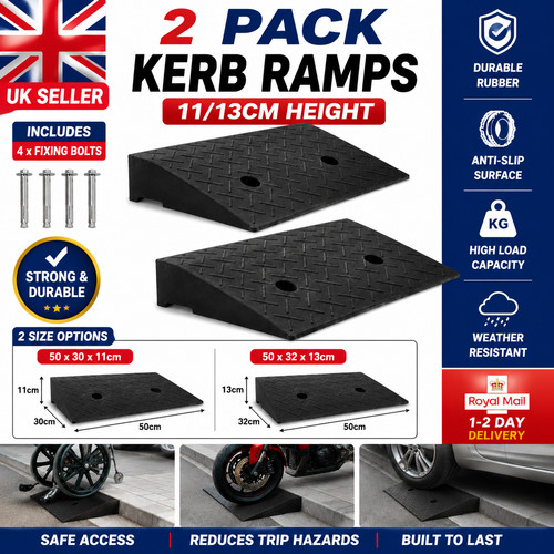 Pack heavy duty kerb ramps - 2,