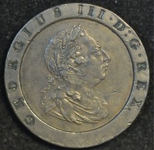 Twopence 1797 George III Cartwheel VF (T92)