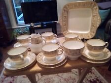 Wedgwood Florentine GOLD TEA SERVICE service for 6 settings No Teapot