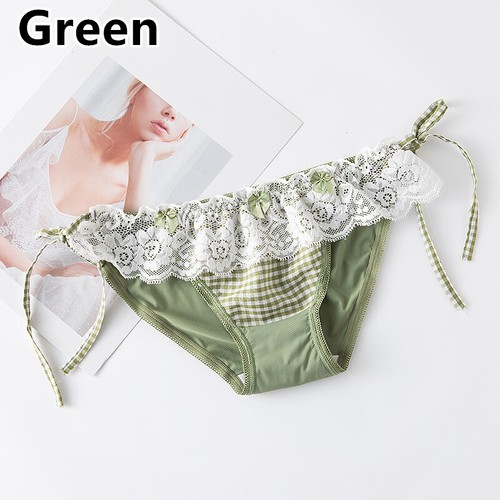 Ladies check panties lace - ladies, up