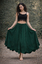 Boho Embroidered Maxi Skirt