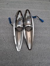 Pair Of Original Lucas 516 Side Lights With Plinths for recessed wing mounting