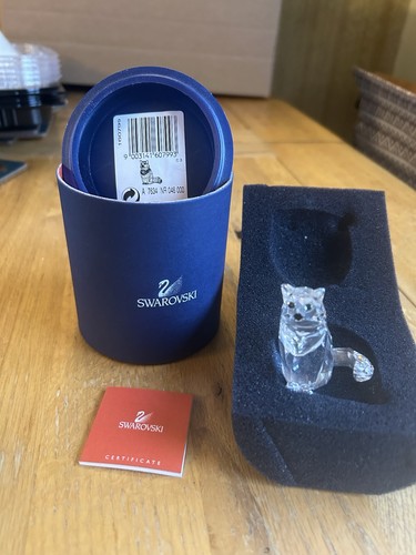 Swarovski crystal sitting cat - sitting,