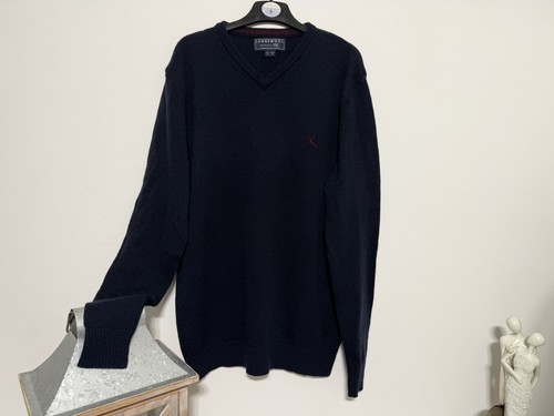 Navy lambswool v neck - navy,