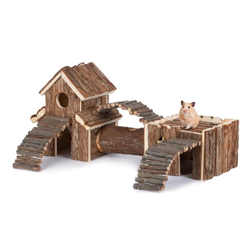 Wooden hamster house hideout - wooden,