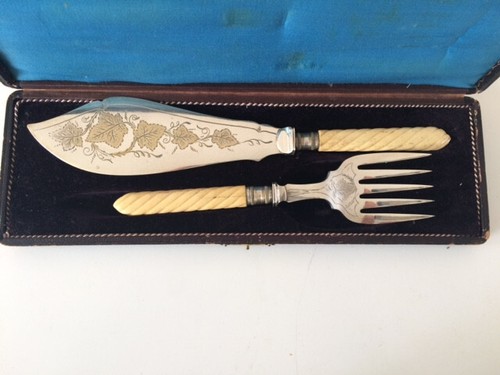 Victorian silver plated fish - victorian,