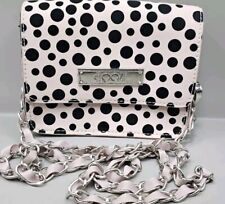 Floozie Frost French Pink And Black Polka Dot Mini Long Chain Strap Bag 6x5"