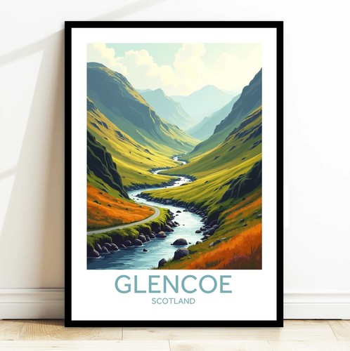Glencoe scotland travel print - scotland,