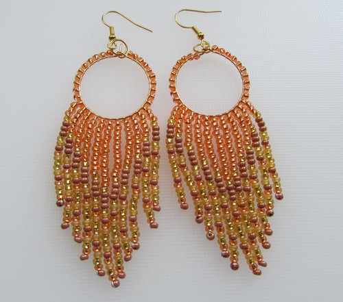 Seed bead fringe - seed, hoop