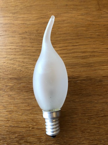 Frosted bent flame tip wick - flame,