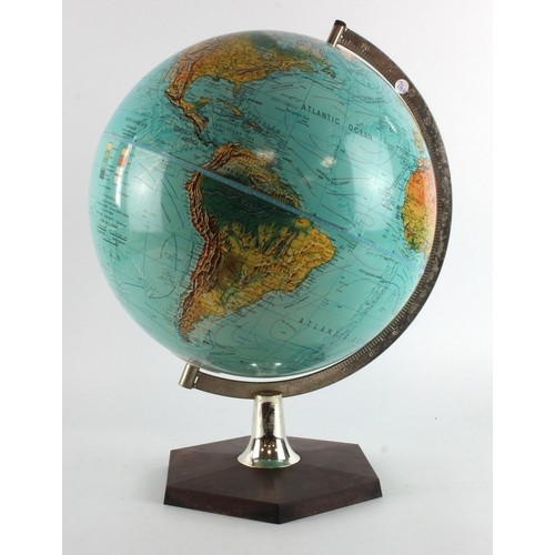 Large danish terrestrial globe - terrestrial,