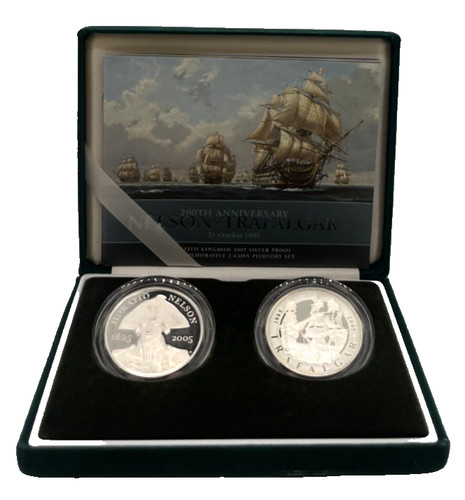 2005 silver proof - piedfort, £5